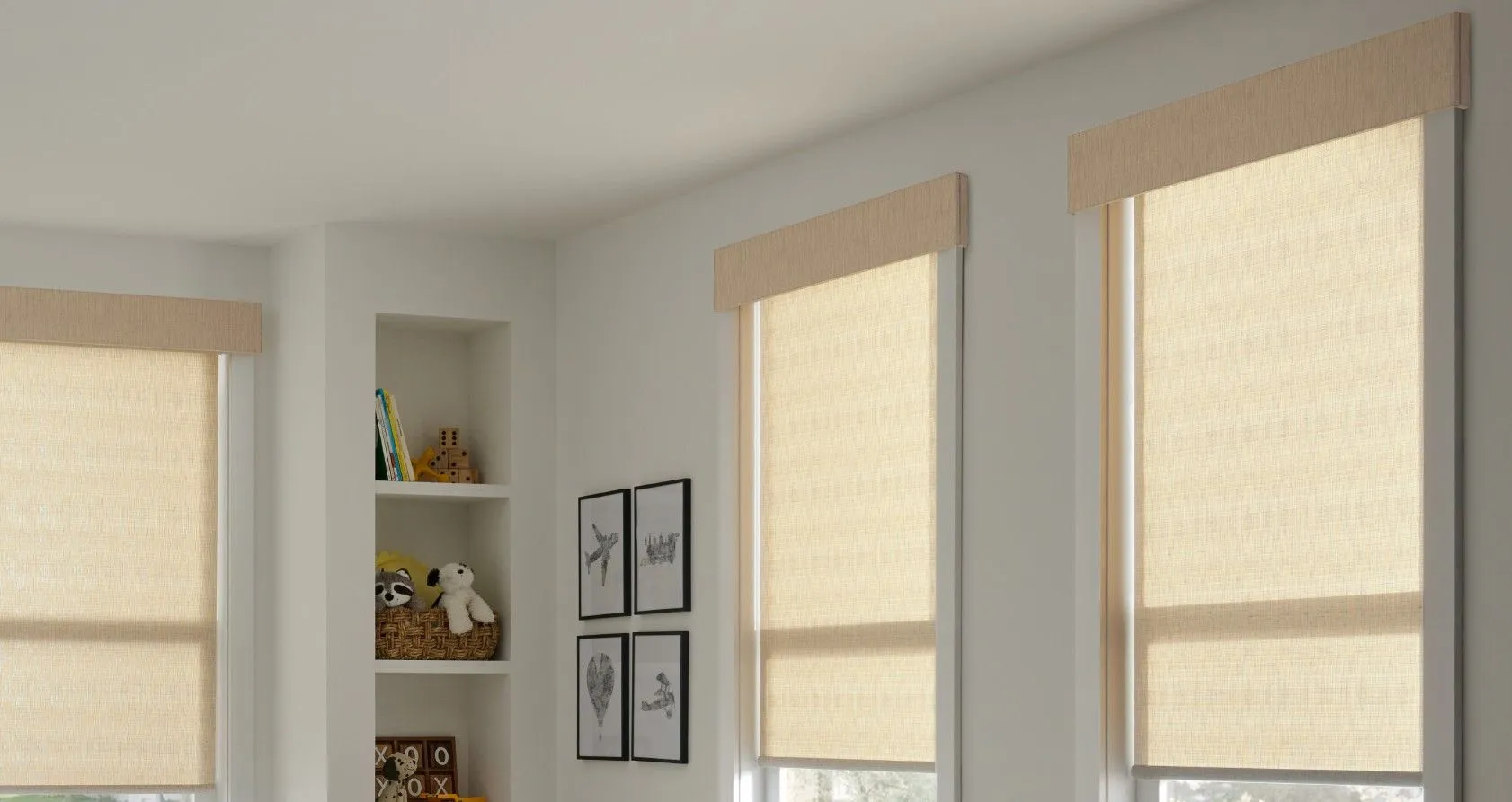 Alta Roller Shades Living Room Beige Cornice Kidsroom Hero Fashioninteriors