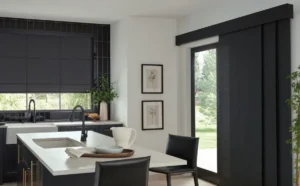Alta Roller Shades Paneltrack Slidingglassdoor Black Kitchen Fashioninteriors