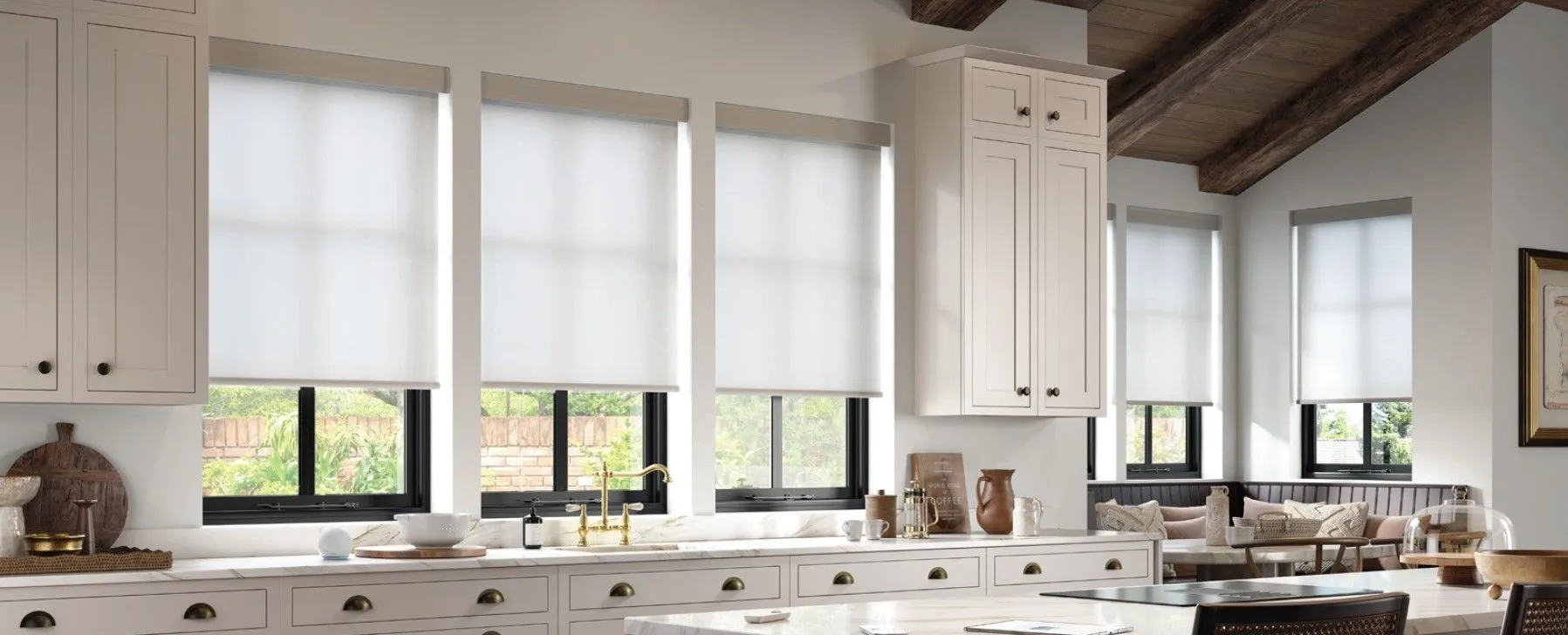Alta Roller Shades White Kitchen Fashioninteriors