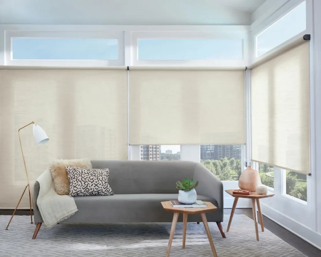 alustra woventextures rollershade whitemodern livingroom hunterdouglas fashioninteriors 2020.jpga 2880w