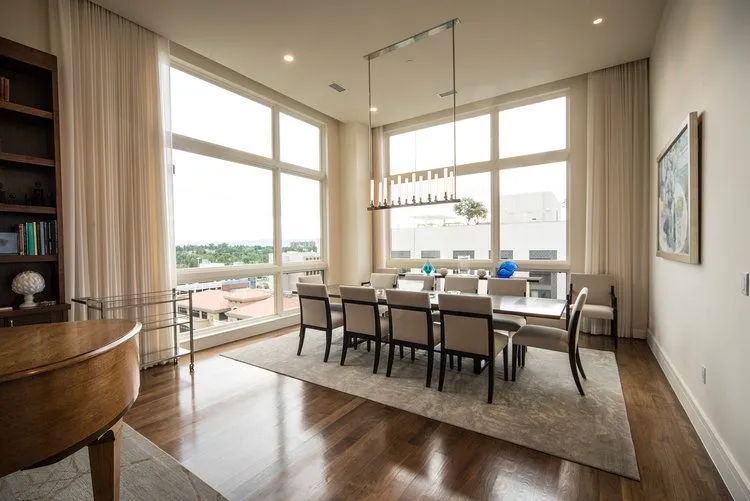 Floor To Ceiling Modern Sheer Drapery