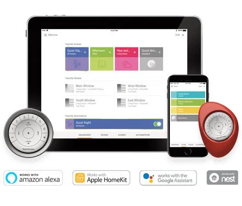 Hunterdouglas Motorization Controls Tablet Remote Phone Wallswitch Smarthome