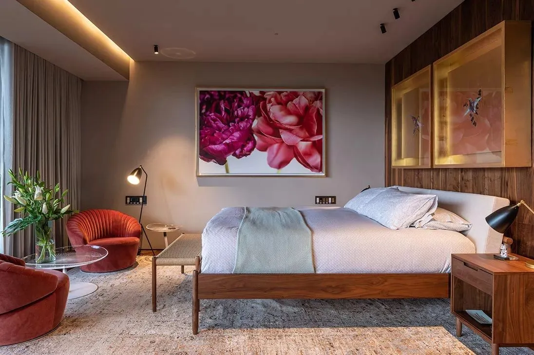 Lutron Drapery Bedroom Gray Pinkroom Fashioninteriors