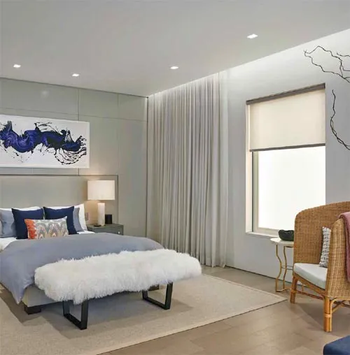 Lutron Drapery Track Systems Bedroom Modern White Fashioninteriors 2020 Md