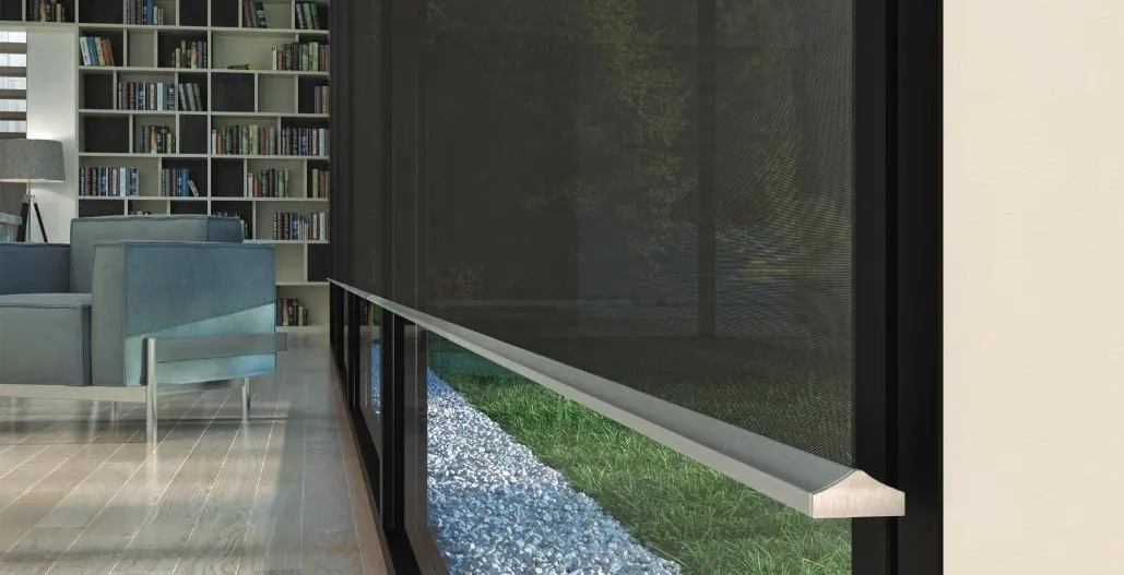 Lutron Palladiom Shades Closeup Modern Livingroom Bottombar Rail Fashioninteriors 2020 Lg