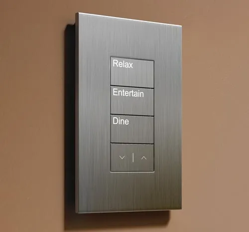 Lutron Palladiom Shades Closeup Silver Keypad Fashioninteriors 2020 Md