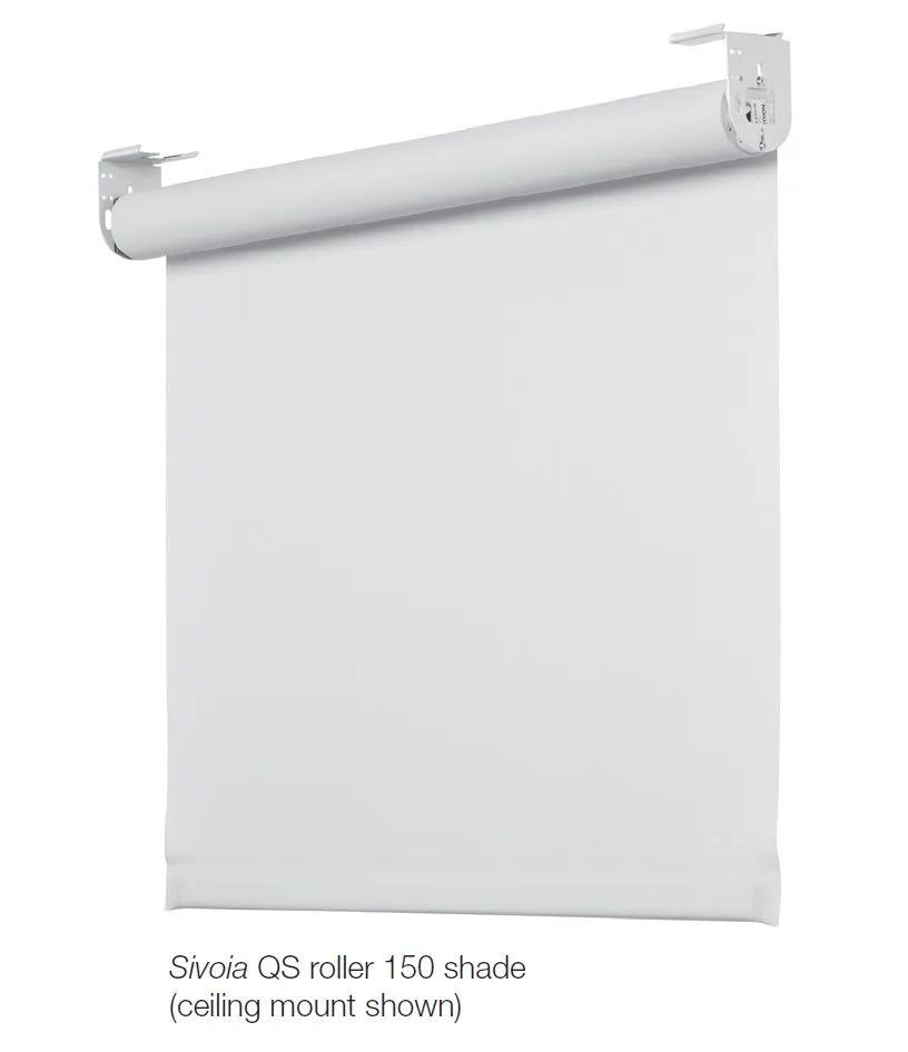 Lutron Sivoia Qs 150 Rollershade Ceilingmount Fashioninteriors