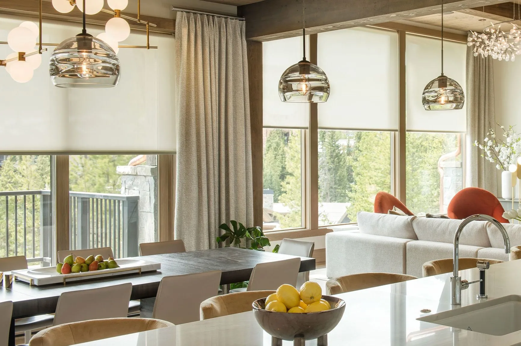 Lutron Sivoia Qs Rollershade Fashioninteriors Sheer Beige Bracket Only Livingroom Dinningroom