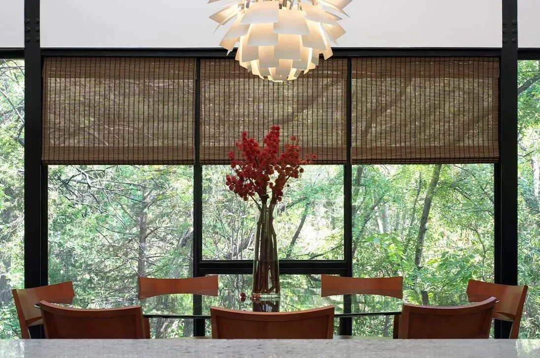 Lutron Sivoia Qs Romanshades Fabrication Kit Diningroom Grassweave Natural Fashioninteriors