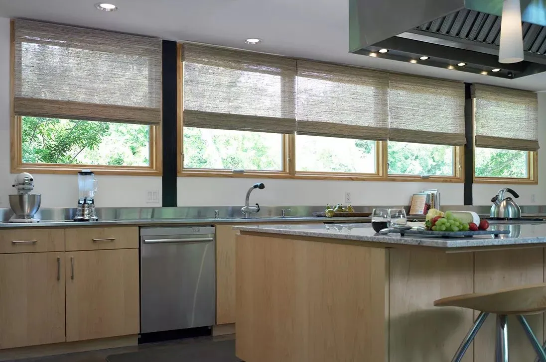 Lutron Sivoia Qs Romanshades Fabrication Kit Kitchen Gray Open Fashioninteriors 2