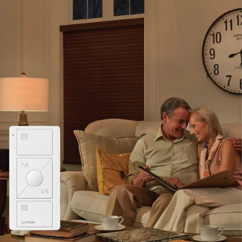Lutron Sivoia Qs Triathlon Battery Wood Blinds Remote Fashioninteriors
