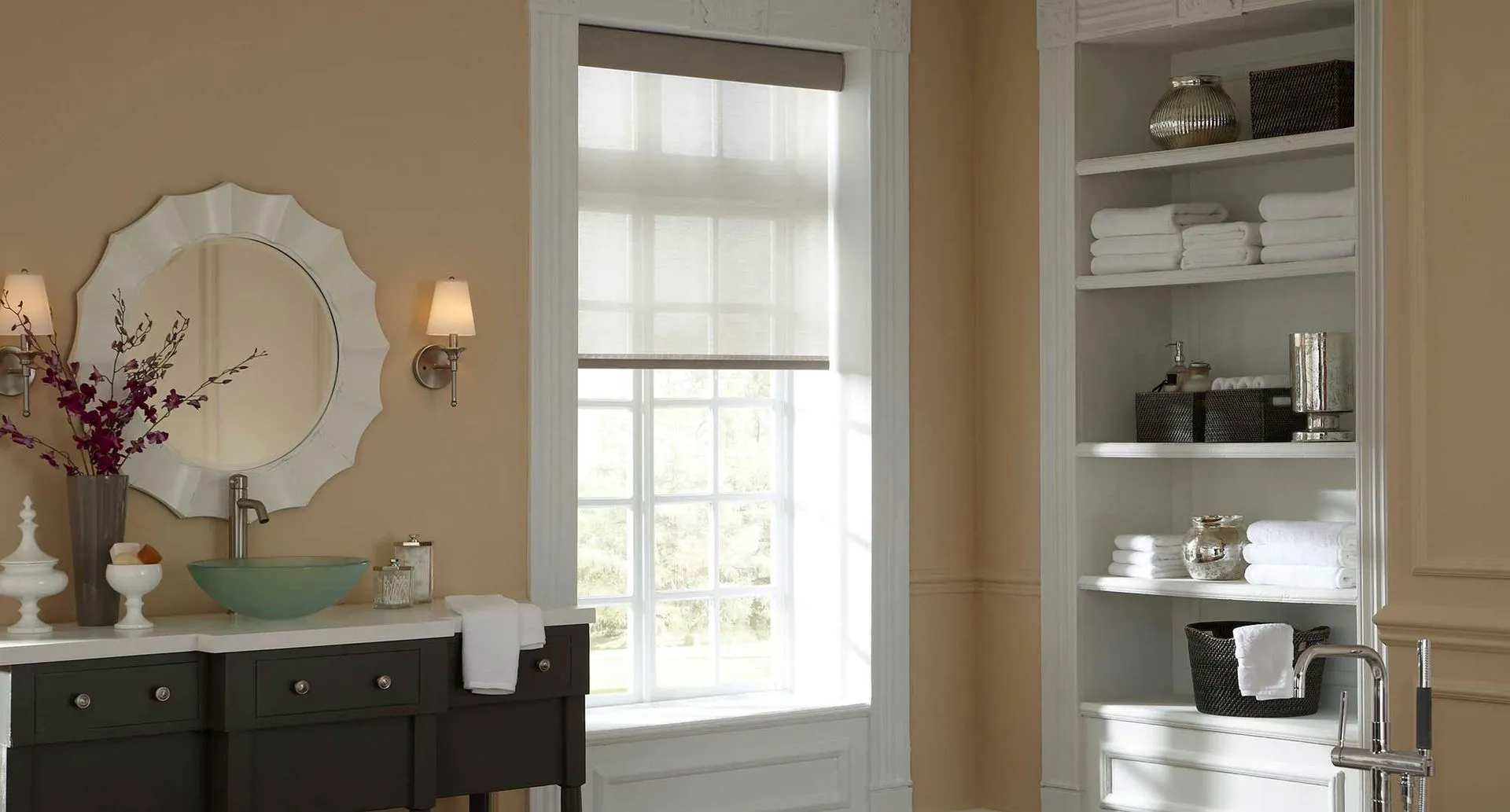 Lutron Sivoia Qs Triathlon Rollershades Hero Banner Bathroom Translucent Fashioninteriors