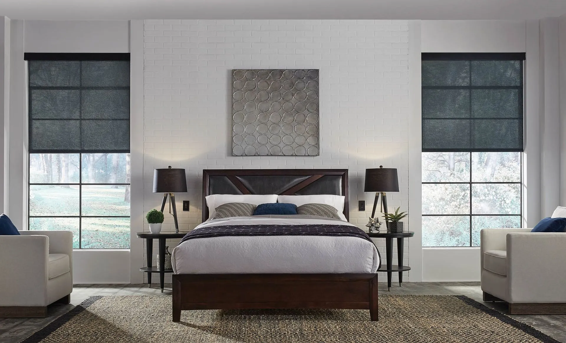 Lutron Sivoia Qs Triathlon Rollershades Hero Banner Bedroom Sheerweave Fashioninteriors