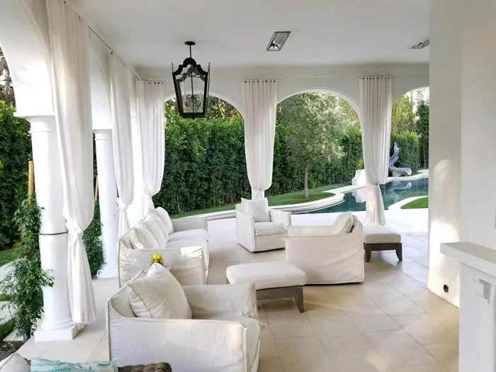 outdoor curtains stationary panels drapery white boho modern poolview 2018 1920w