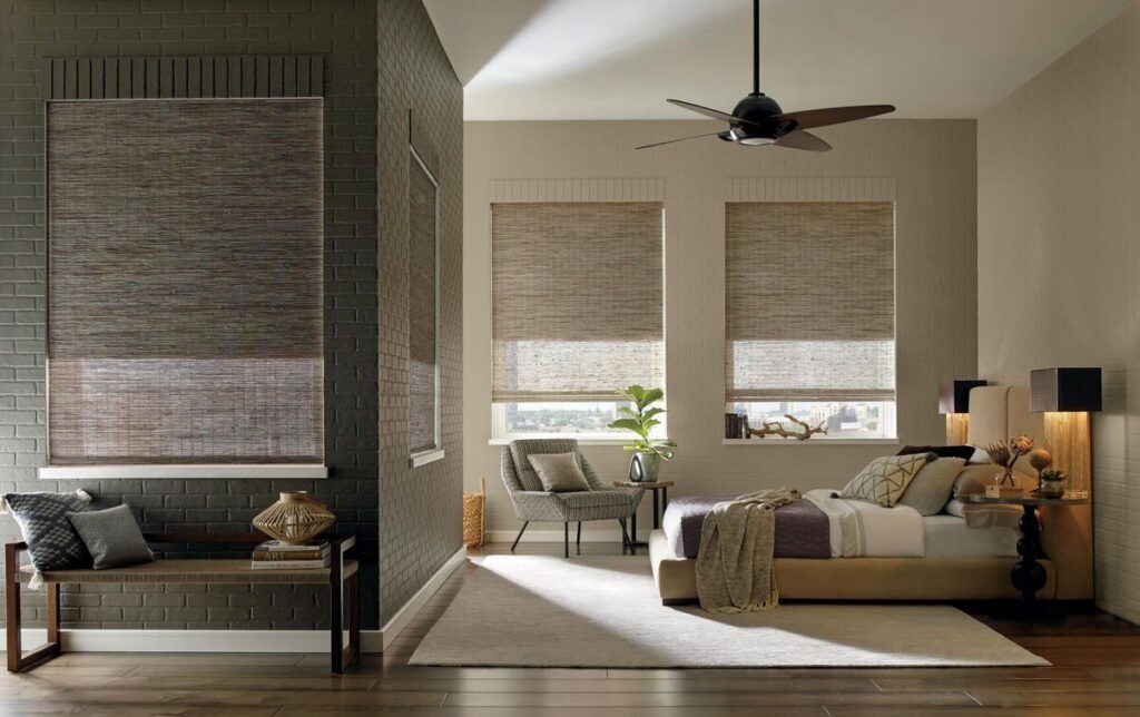 provenance-wovenwoodshades-rustic-modern-mancave-bedroomlounge-hunterdouglas-fashioninteriors-2020-1920w
