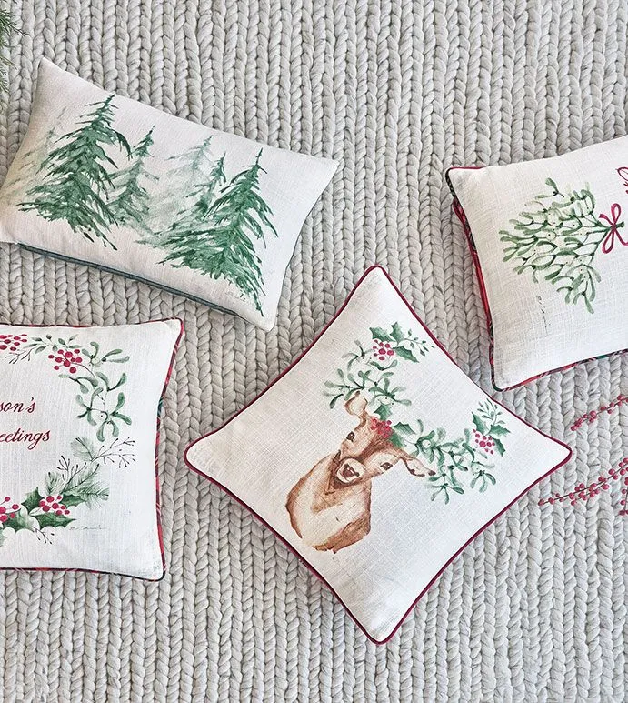 Christmas Decorative Custom Pillow Quickship 2023