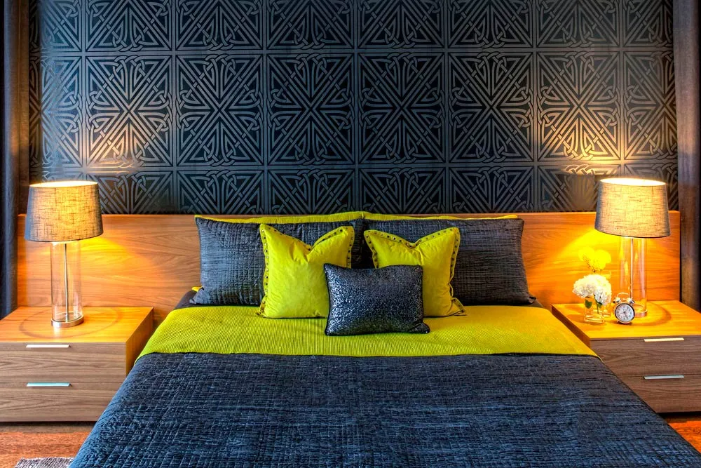 Custom Bedding Modern Bedroom Blue Green Dark 2019