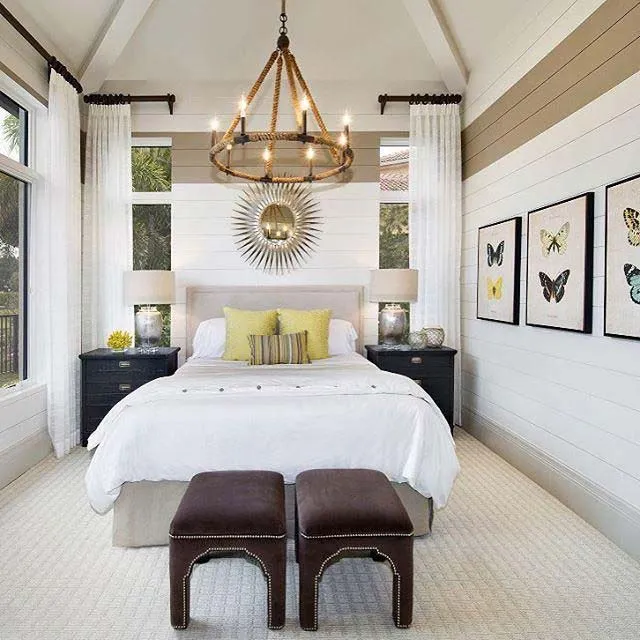 Drapery Curtains White Modern Eclectic Bedroom 2019