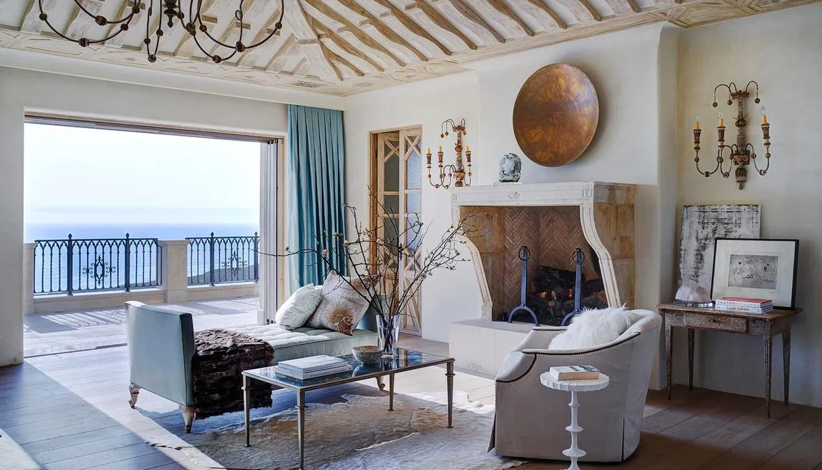 Drapery Motorized Inverted Pleat Eclectic Livingroom 2019