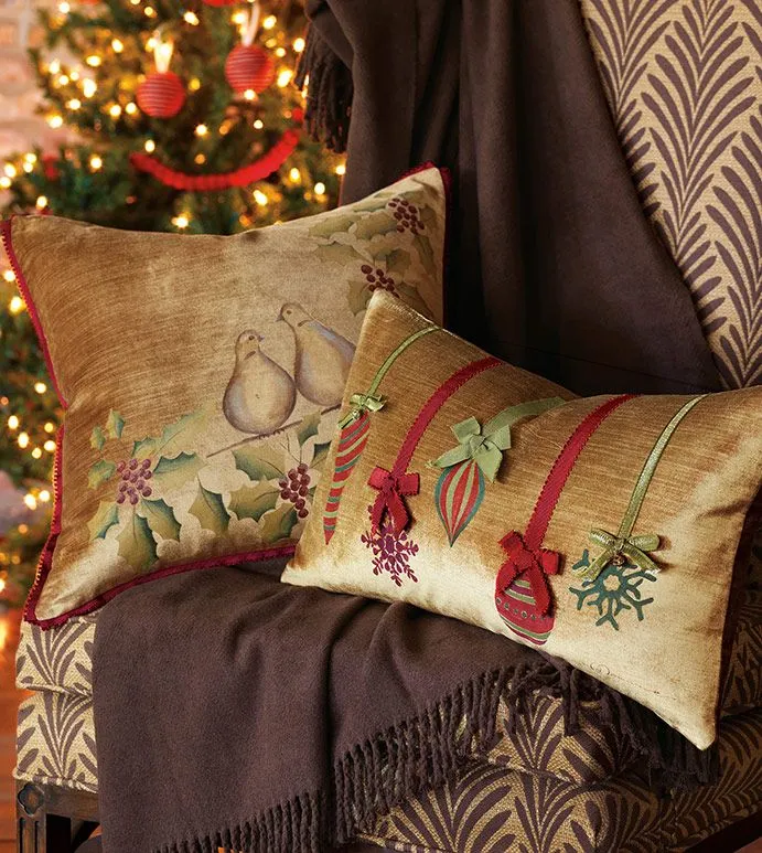 Gold Lucerne Ornament Custom Decorative Pillow Christmas Group 2023