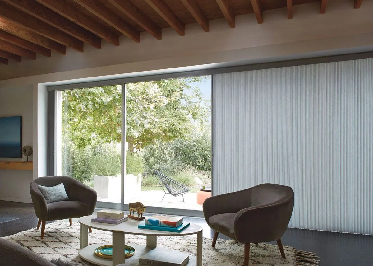 Hunterdouglas Duette Vertical Cellular Shades Livingroom Slidingdoor Fashioninteriors 2018