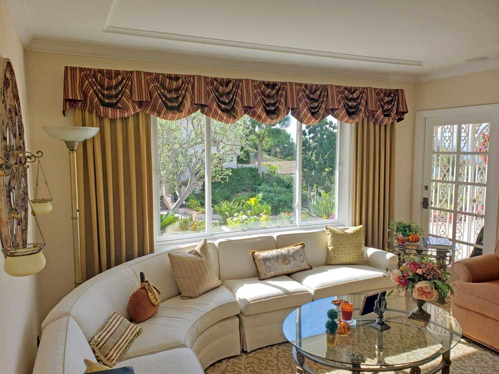 Kingston Valance Stripes Brown Tan Stationary Panels Traditional Livingroom 2019