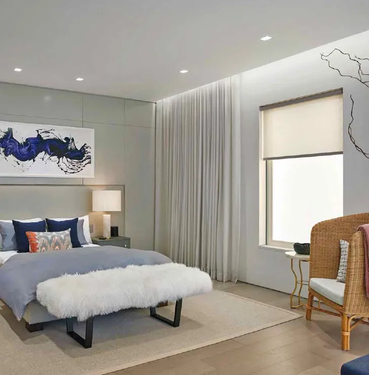 Lutron Drapery Track Systems Bedroom Modern White Fashioninteriors 2020 Lg