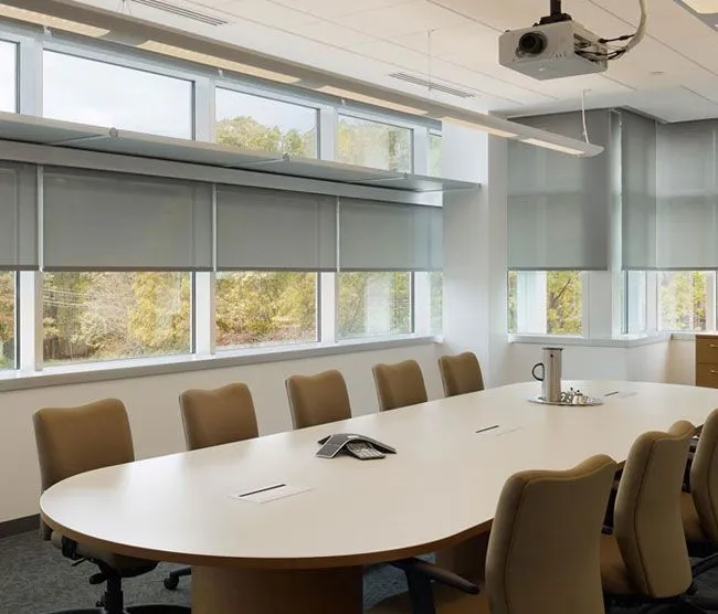 Lutron Office Commercial Electric Rollershade Fashioninteriors 2022