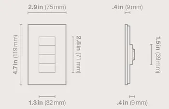 Lutron Palladiom Rollershades Control Keypad Dimensions Fashioninteriors 2020 Sm