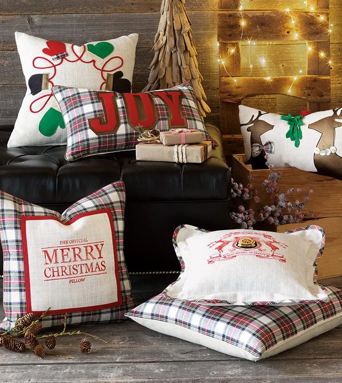 Mitten Applique Custom Decorative Pillow Christmas Group 2023