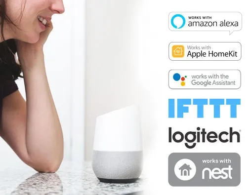Model Talking To Smarthome Home Automation Alexa Google Apple Nest Ifttt Logitech