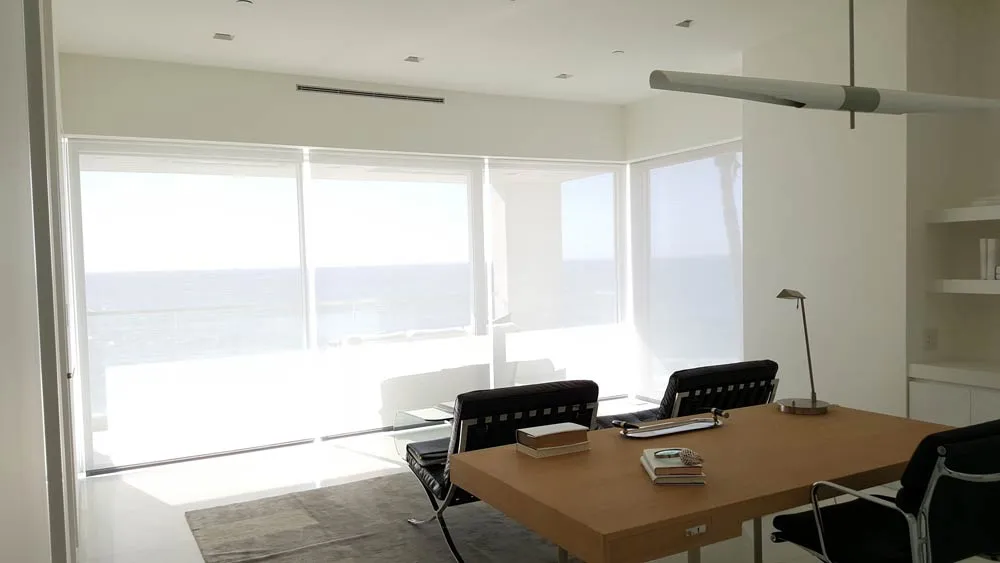 Motorized Roller Shade Modern Office Study 2019