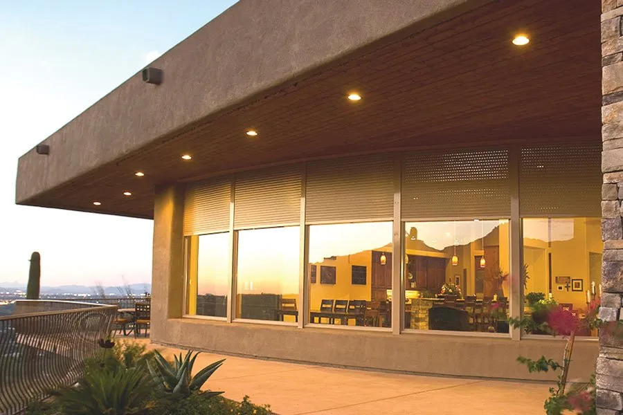 Outdoor Rolling Shutters Exterior View Daytime Desert Boho Tucson 2019