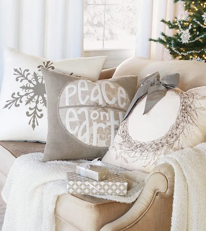 Peace On Earth Applique Custom Decorative Pillow Christmas Group 2023