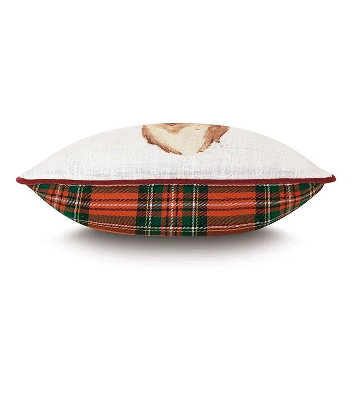 Reindeer Wreath Decorative Custom Pillow Christmas Side 2023