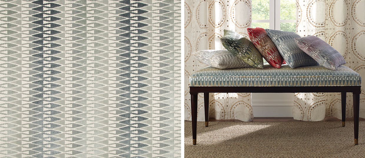 Reupholstery Bench Cushion Pattern Boho Kravet Fabric
