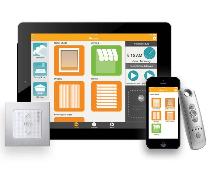 Somfy Controls Phone Tablet Remote Wallswitch