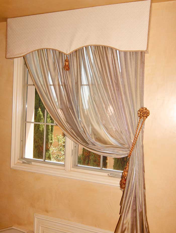 Valance Pattern White Gold Tassel Sheer Curtain Drapery Window 2019