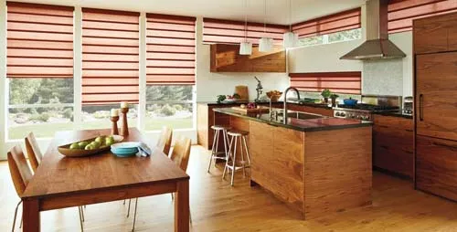 vignette modern roman shades kitchen hunterdouglas fashioninteriors 2015 md 1920w