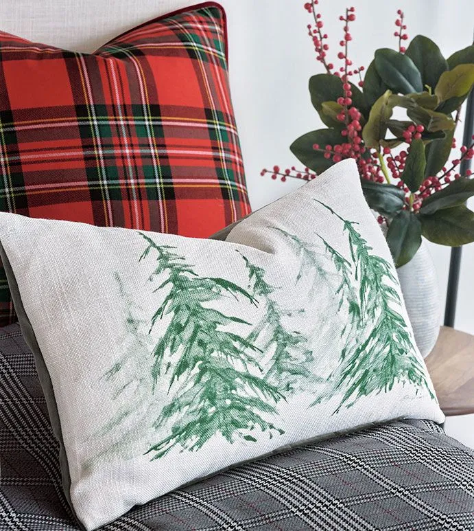Winterforest Decorative Custom Pillow Christmas Group Bed 2023